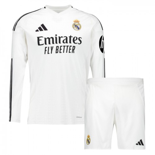 Conjunto Real Madrid Equipamento Principal 2024-25 Manga Comprida - Criança Conjunto Real Madrid Equipamento Principal 2024-25 Manga Comprida - Criança